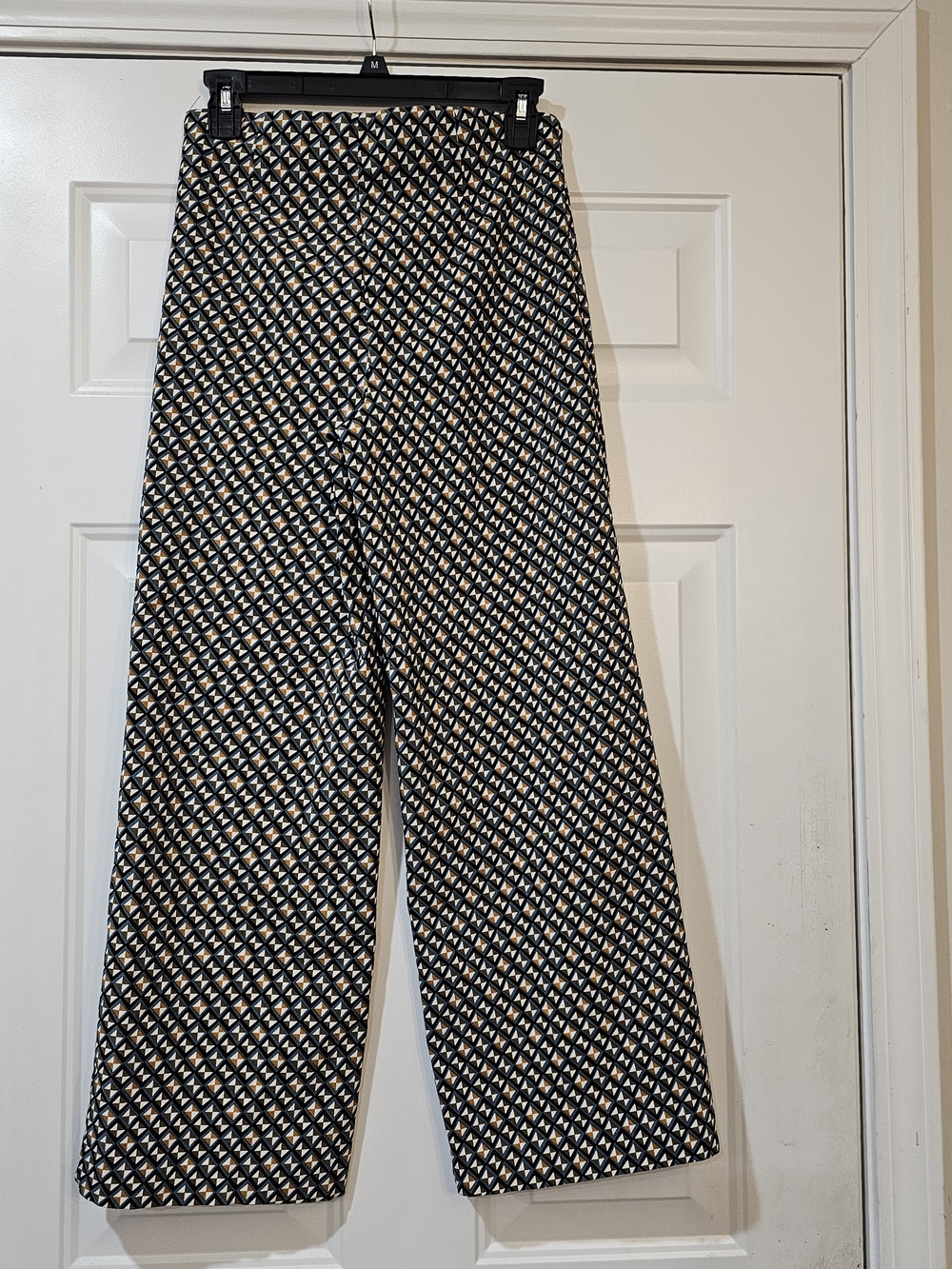 Haver & Blair Wide Leg Patterned Women’s Pants - Black & Cream Size Medium{Bx20}